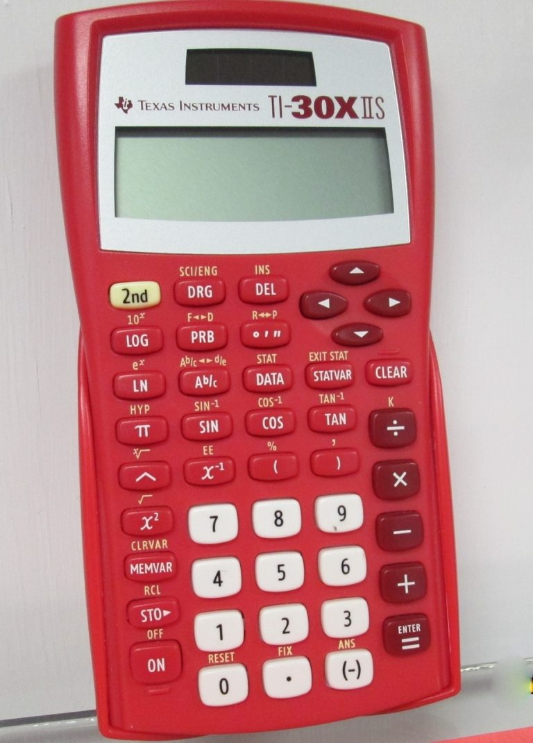 Texas Instruments TI30X IIS Scientific Calculator Red Calculators Inc