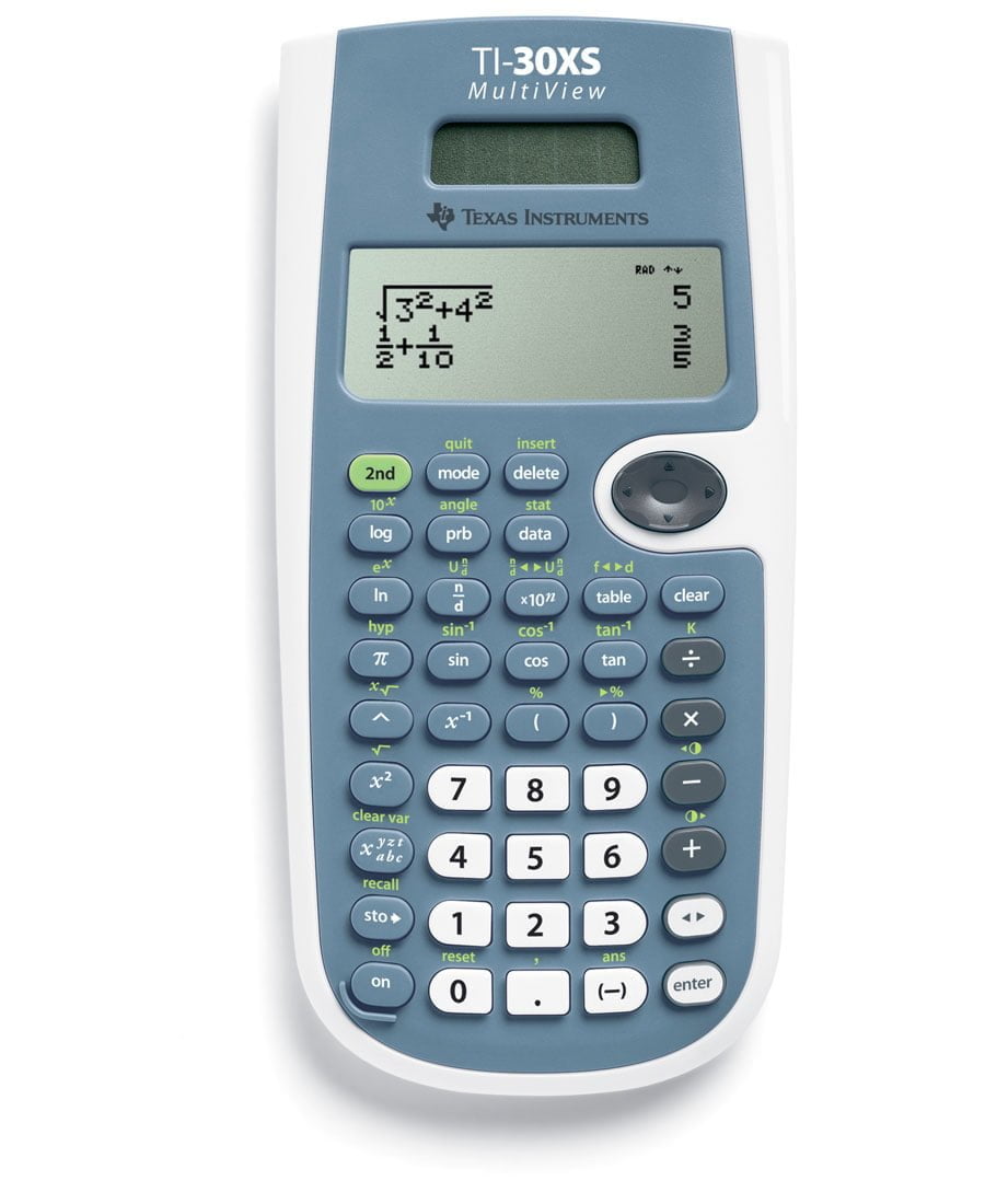Texas Instruments Ti 30xs Multiview Calculator With 4 Line Display Blue And White Calculators Inc