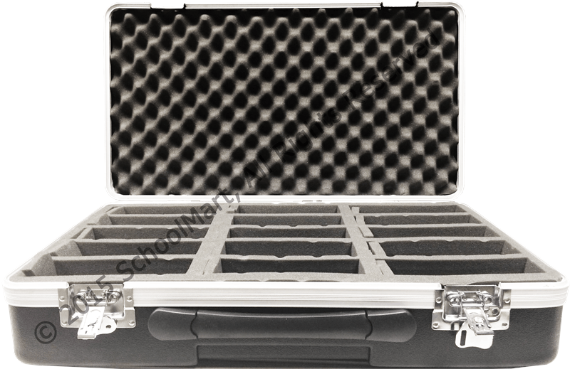 Hard Case Storage for 30 Graphing Calculators with Sturdy Foam Compartments