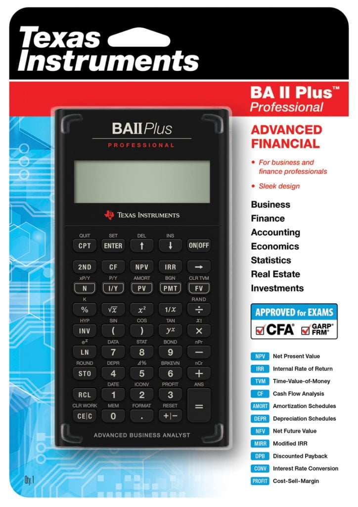 BA II PLUS™ PROFESSIONAL Approved for use on the CFA™ exam