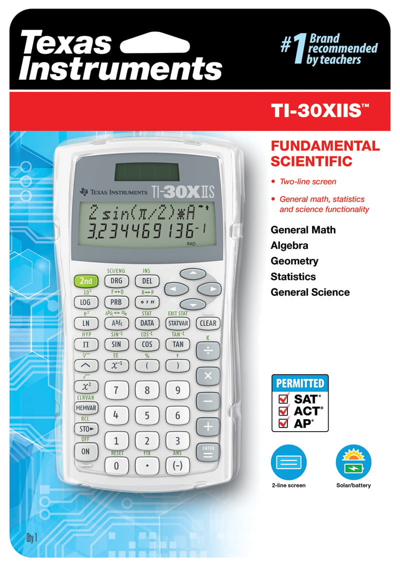 Texas Instruments TI-30X IIS Scientific Calculator - Limited White Color